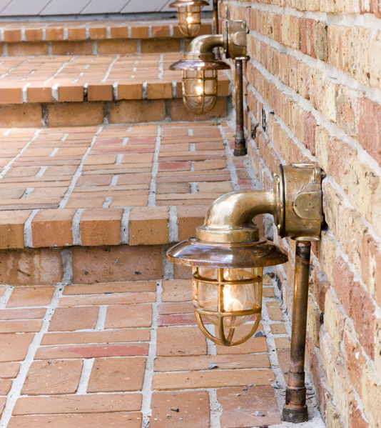 brass outdoor lights